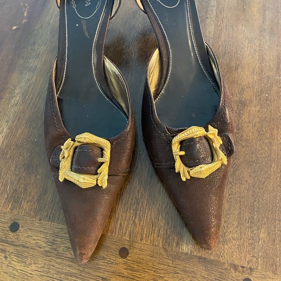 Brown Prada Kitten Heels - size 39 - Picture 2 of 8